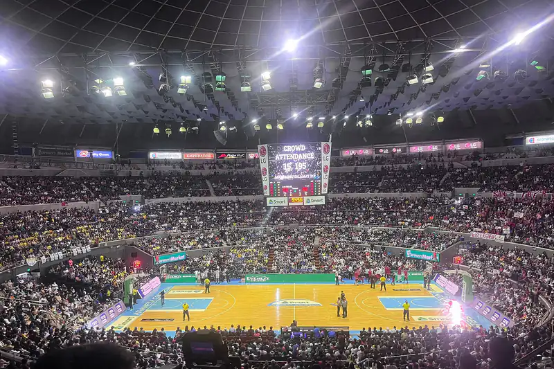A packed arena during a PBA Philippine Cup finals game